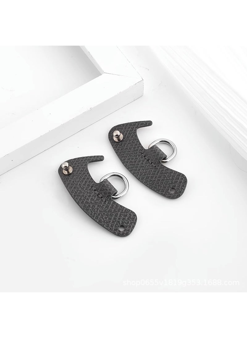 Generic - Artisan Leather Shoulder Strap Adjustable Short Handle[Graphite Gray] punch-Free pair (cowhide) [Graphite Gray] punch-Free pair (cowhide) - Image 1
