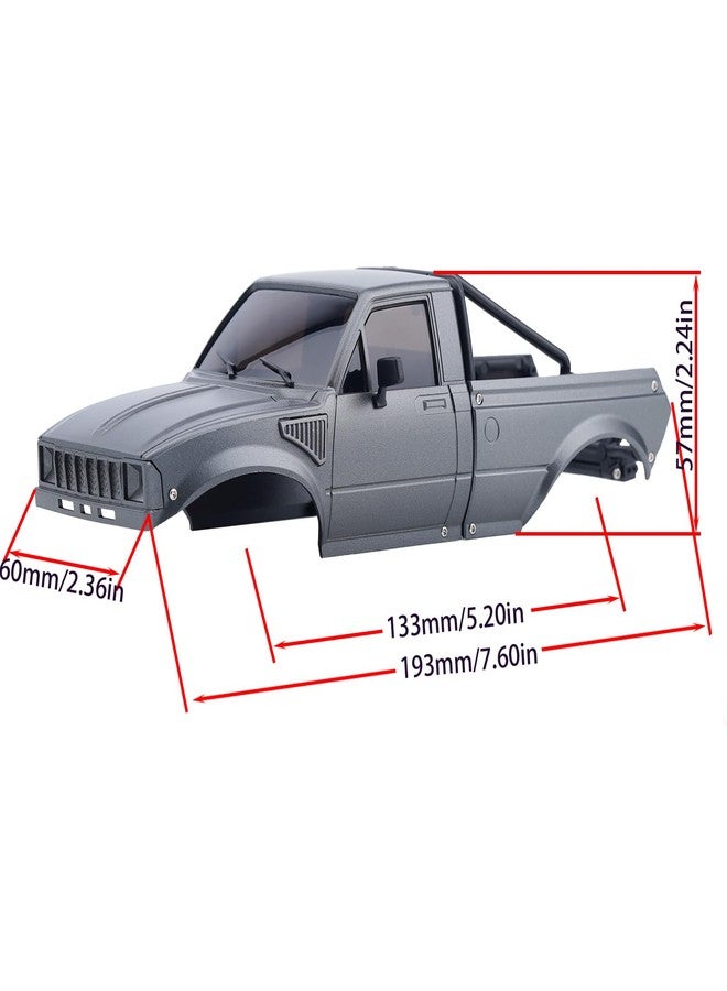 DJX SCX24 Body Shell with Bed Rack for Axial SCX24 C10 Bronco Wrangler Base Camp 1/24 RC Crawler Car (Gray) - Image 3