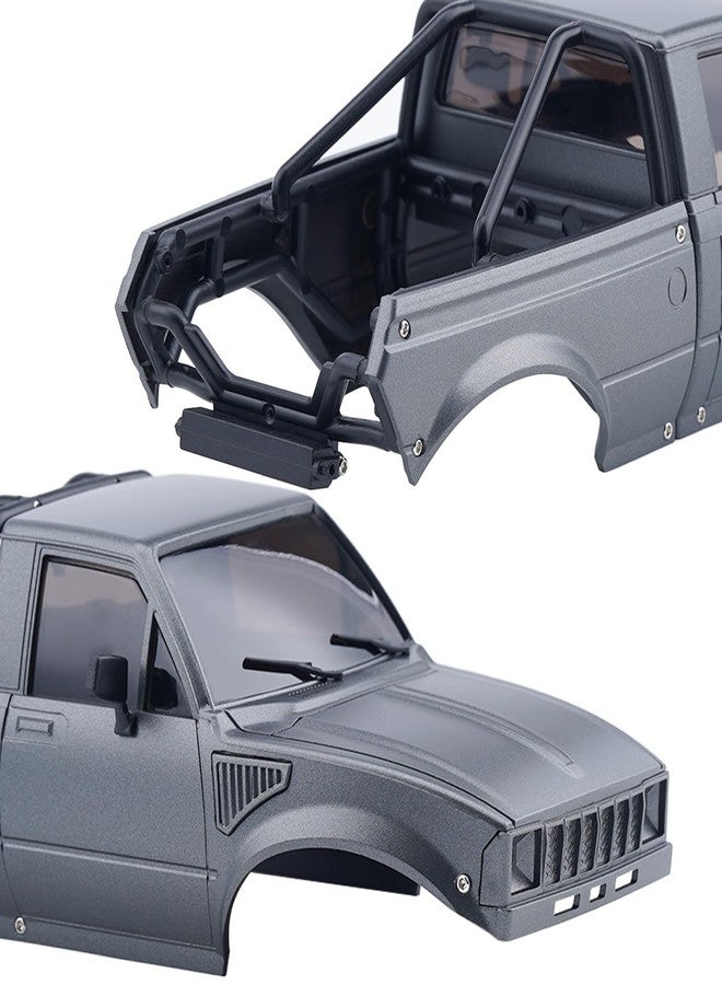 DJX SCX24 Body Shell with Bed Rack for Axial SCX24 C10 Bronco Wrangler Base Camp 1/24 RC Crawler Car (Gray) - Image 5