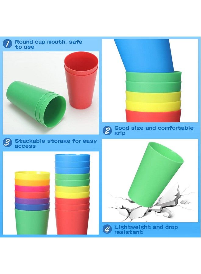 Yahenda 100 Pack 5.5 Oz Kids Reusable Plastic Cups Children Drinking Cups Colorful Plastic Cups Small Stackable Cups Toddler Cups Unbreakable For Toddlers Baby Adults School Camping Restaurant - Image 4