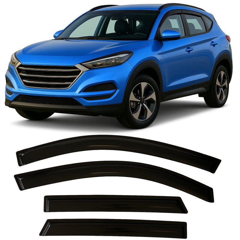 20162021 Tapeon Rain Guards for Hyundai Tucson Side Window Deflector Visors SEL Value Limited Sport Ultimate SE Durable Tinted Vent Shade 2017 2018 2019 2020