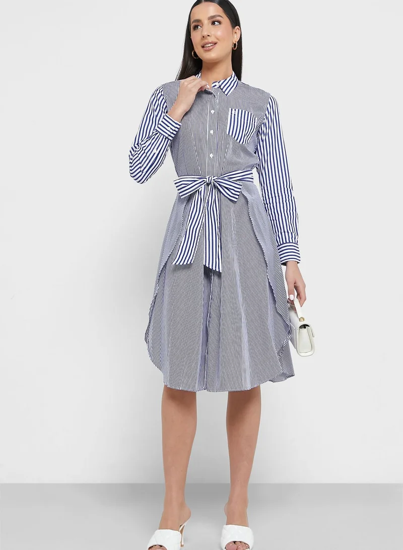 Lauren Ralph Lauren Polo Neck Belted Dress