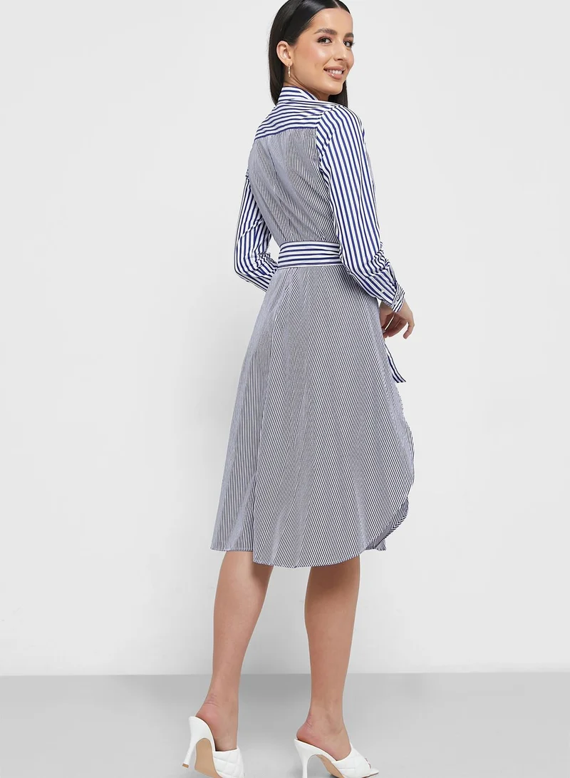 Lauren Ralph Lauren Polo Neck Belted Dress