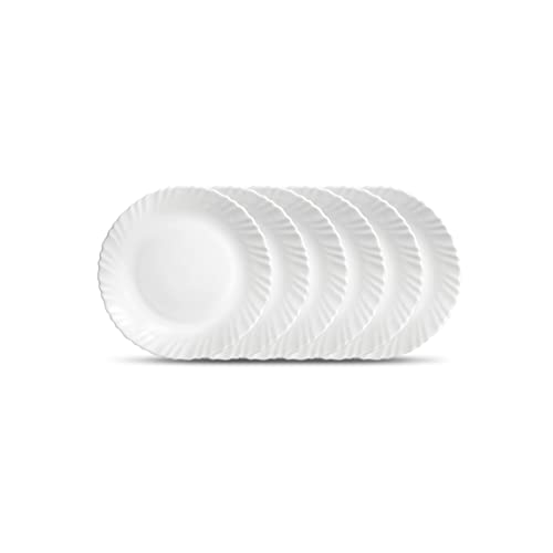 La Opala LaOpala Diva, Classique Collection, Opal Glass Quarter Plate Set 6 pcs, Plain White - Image 1