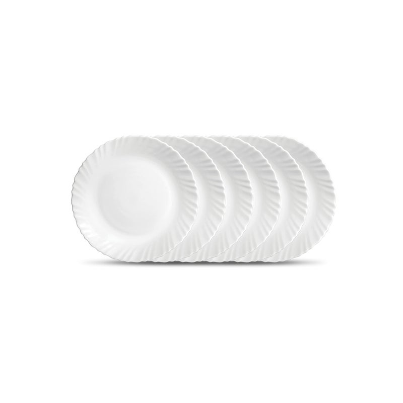 La Opala LaOpala Diva, Classique Collection, Opal Glass Quarter Plate Set 6 pcs, Plain White - Image 5