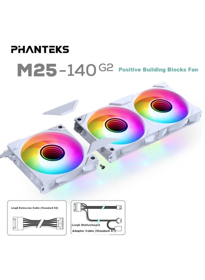 Phanteks M25 Forward Second Generation Building Block Edition 14cm Atx Case Water Cooling Radiator Fan - Image 1