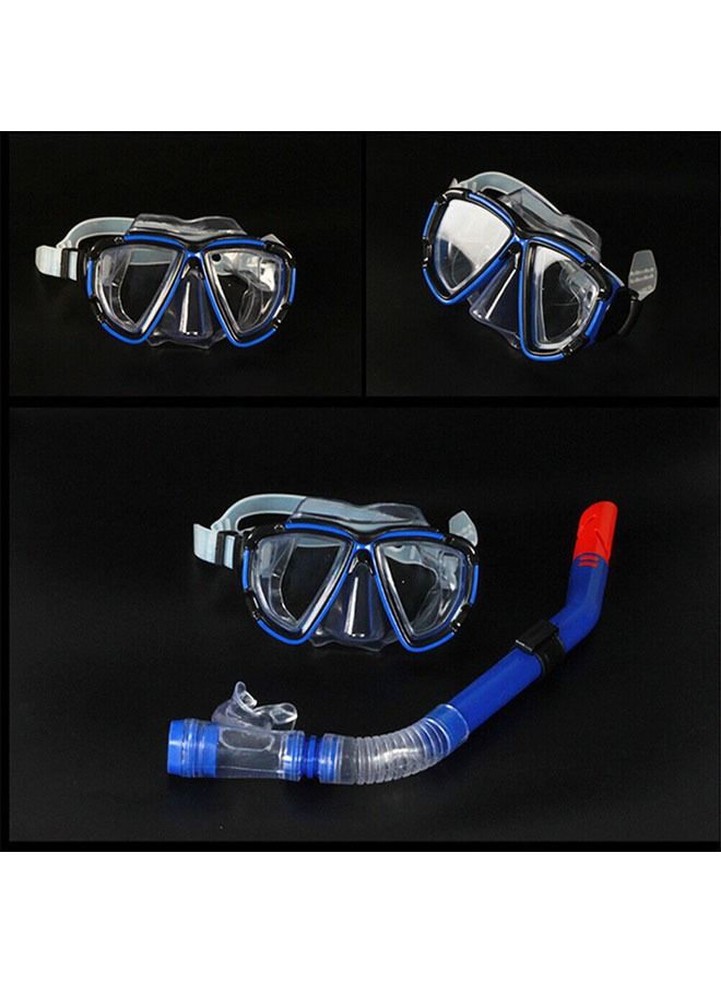 Generic Men Women Snorkel Mask Set Wide View Scuba Diving Swimming Goggles with Dry Top - Image 3