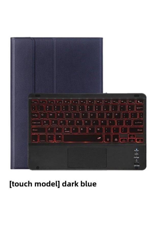 Generic For Lenovo Small Pad Protective Case Pro2022 Tablet 10.6 Bluetooth Keyboard Touch M10plus Leather Case-Color:Royal Blue + (touch Backlight)-Product Type:Lenovo Pro11.5 Inch J706/J716  - Image 1