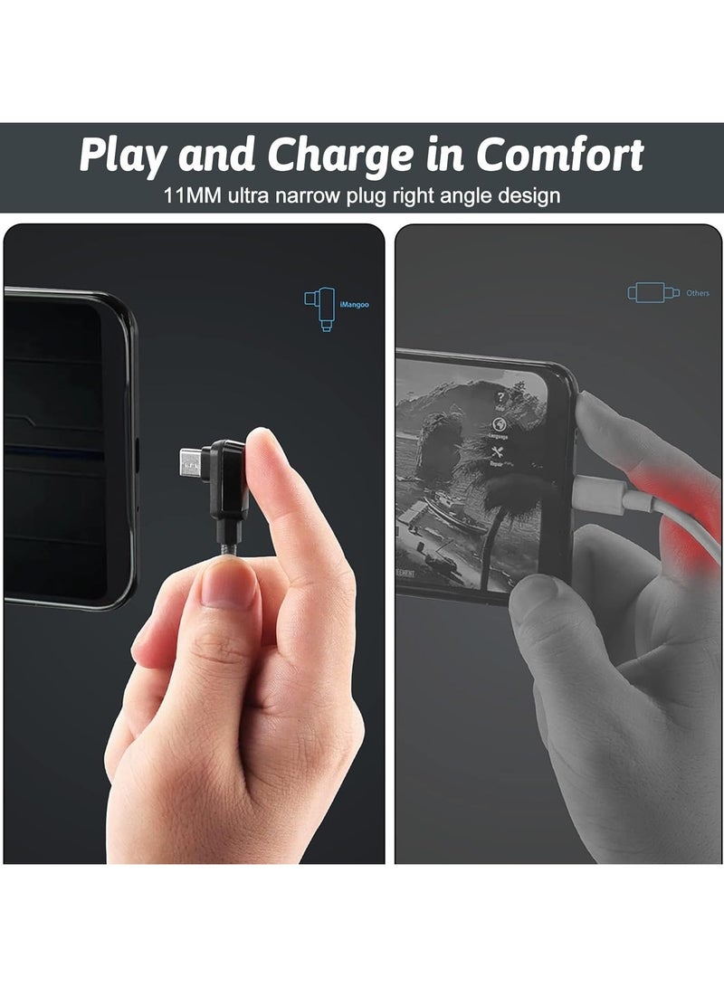 GUDOO 6ft USB-C to USB-A Fast Charging Cable – 6A 120W Turbo Charge Right Angle Nylon Braided Type C Cable for Xiaomi HyperCharge Compatible with Samsung Huawei Oppo - Image 2