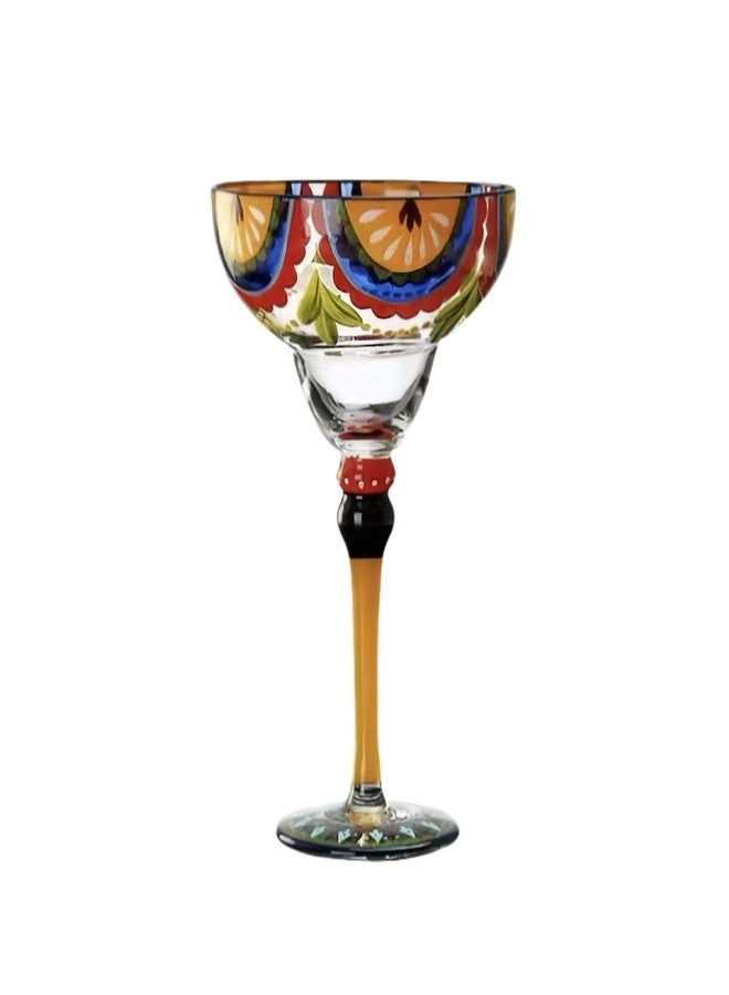 أكواب مارغريتا من شيدو، أكواب كوكتيل، أكواب مارتيني ملونة، أوانٍ زجاجية مرسومة يدويًا من قبل فنانين - أكواب مارغريتا فريدة وزخرفية، ديكور طاولة المطبخ - Image 1