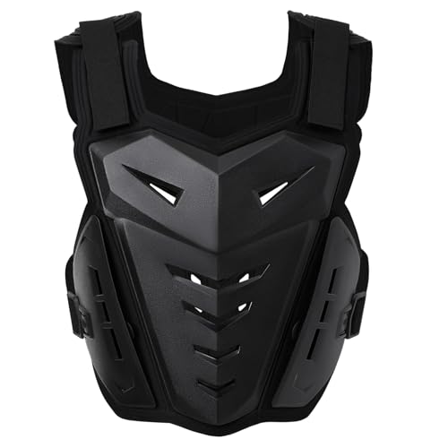 PETA Motorcycle Armor Body Guard Vest, Dirtbike Riding Off-Road Racing Cycling Skiing Motocross Adult Kids Chest Body Protector Shirt Jackets for Street Bike Racing, Mens Back Protection - Black - Image 1