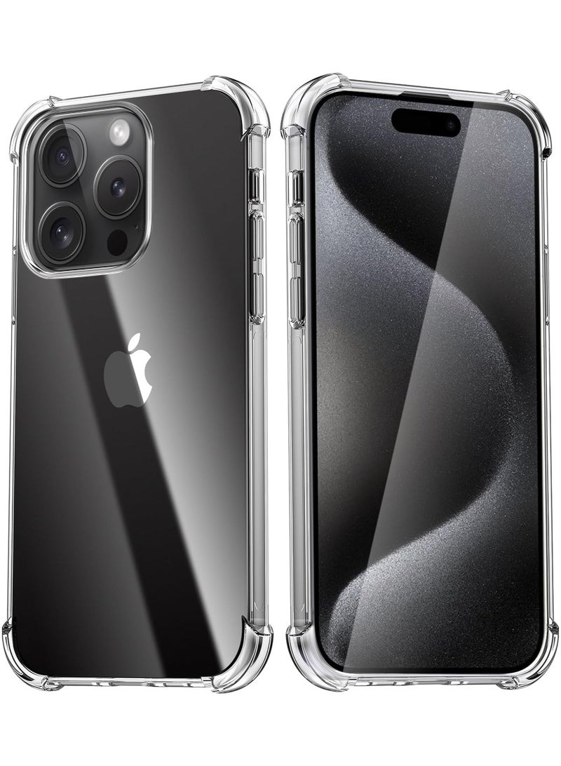 ENMAC "Crystal Clear Bumper : Premium iPhone 15 Pro Max Case for Effortless Style and Protection. Clear - Image 1