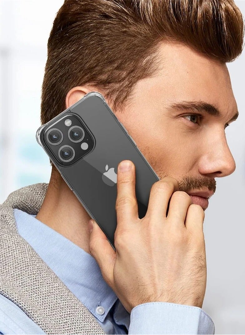 ENMAC "Crystal Clear Bumper : Premium iPhone 15 Pro Max Case for Effortless Style and Protection. Clear - Image 5