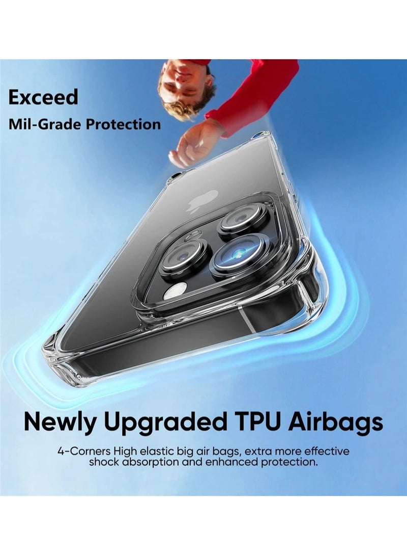 ENMAC "Crystal Clear Bumper : Premium iPhone 15 Pro Max Case for Effortless Style and Protection. Clear - Image 4