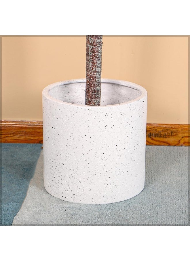 YAHOME Concrete Planter Pot, Minimalist Round Plant Pot with Smooth Matte Finish & Drainage Hole, Lightweight & Weather-Resistant Resin Pot for Plant, Flower Pot for Home Event & Commercial Use (SET)