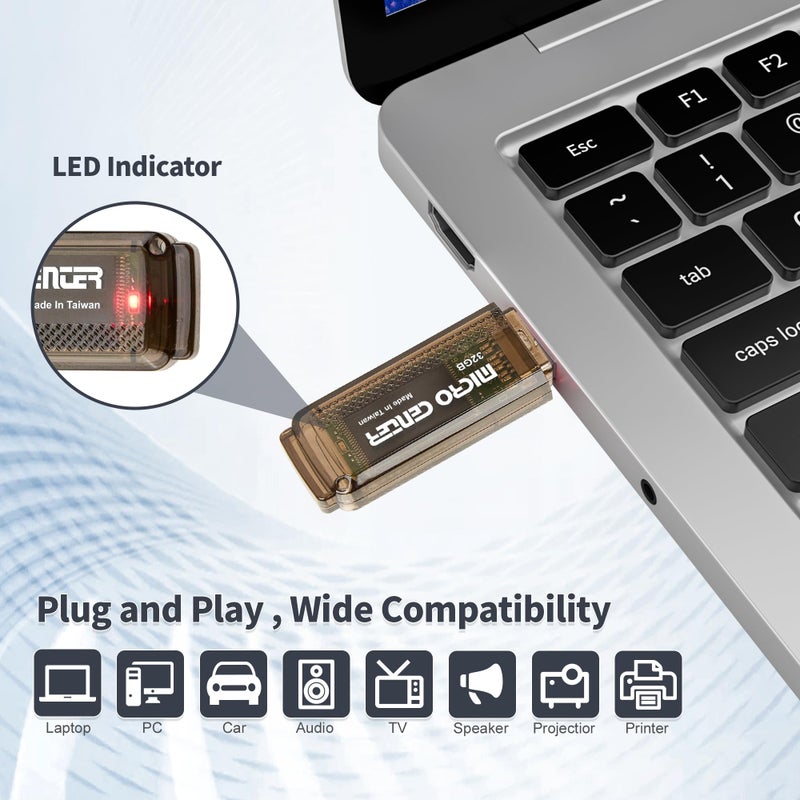 INLAND Micro Center Superspeed 10 Pack 32GB USB 3.0/USB3.1 Gen1 Flash Drive Gum Size Memory Stick Thumb Drive Data Storage Jump Drive, 10X Faster Than USB 2.0 USB Drives (32G 10-Pack) - Image 5