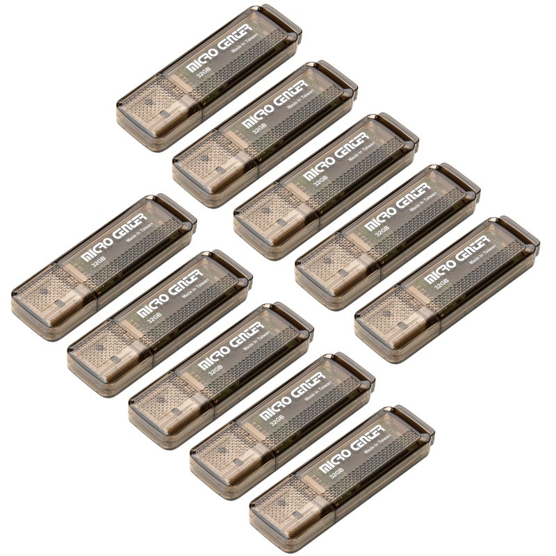 INLAND Micro Center Superspeed 10 Pack 32GB USB 3.0/USB3.1 Gen1 Flash Drive Gum Size Memory Stick Thumb Drive Data Storage Jump Drive, 10X Faster Than USB 2.0 USB Drives (32G 10-Pack) - Image 1