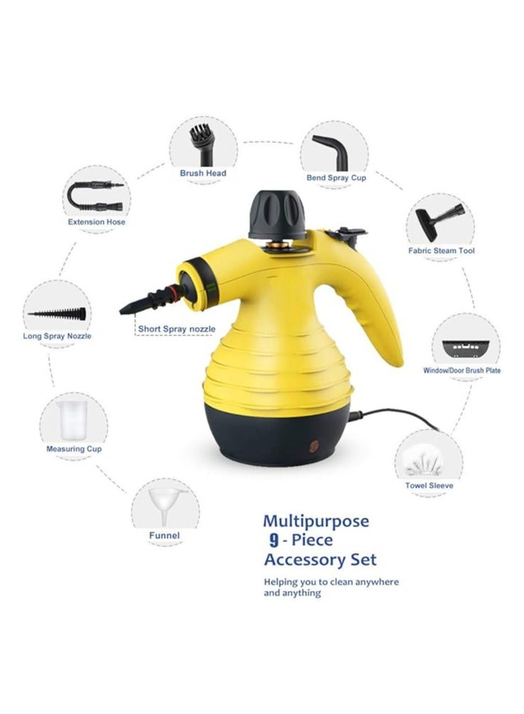 Denx Portable Handheld Steam Cleaner 1200w Multifunctional High Temperature With 9 Pieces Accessories Suitable For Kitchen Sofa Bathroom Window - Image 2