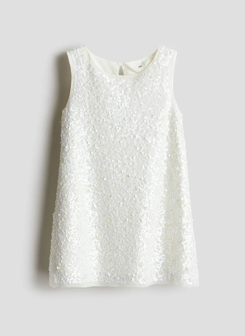 H&M Sequined A-Line Dress