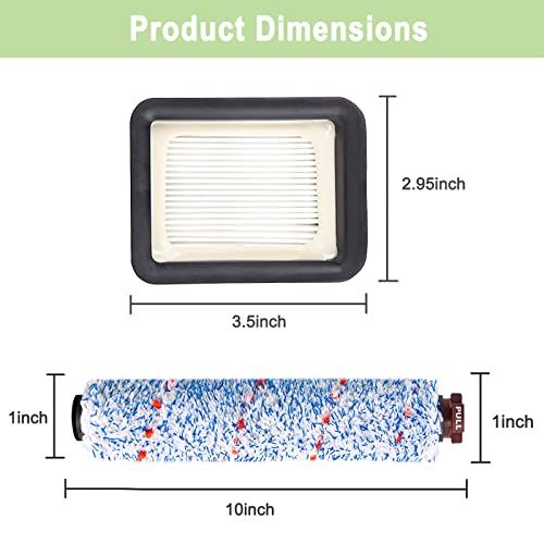 Bvhonwe 8 Pack Replacement Parts Compatible with Bissell CrossWave 1785 2306 3888A Vacuum Cleaner 4 Pack Multi-Surface Brush Roll 1868 4 Pack Vacuum Filter 1866 Compare to Part 1608683 160-8683 1608684 - Image 5