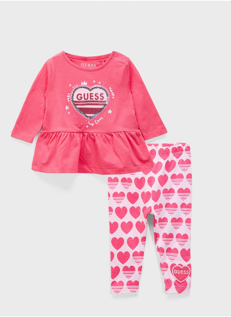 GUESS Kids Printed Top & Leggings Set  - Image 1