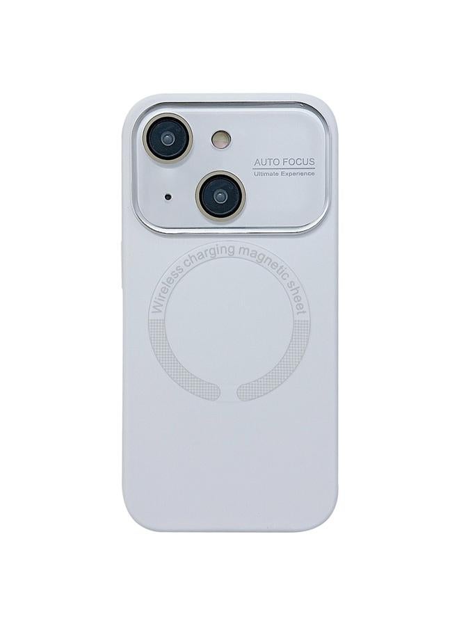 S-TOP Case For iPhone 15 Large Window Acrylic Glass Lens MagSafe Silicone Phone Case - Image 1