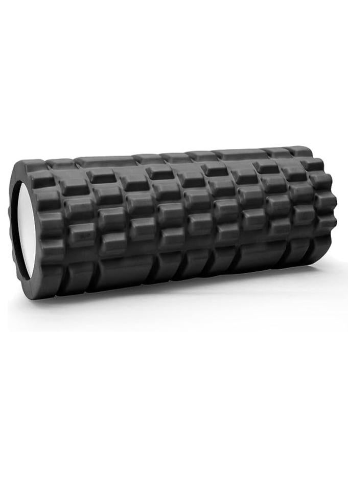 MahMir â® Eva Foam Roller For Yoga, Deep Tissue Massage, Stretching, Physical Therapy, Relieve Stress, Improve Mobility With Foam Roller For Legs And Muscles - Deep Tissue Massage Tool (Black) - Image 1