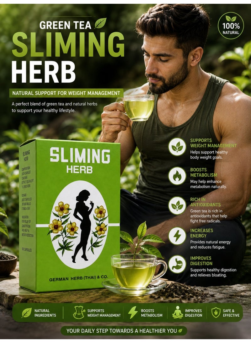 Herbal Sliming Herb Green Tea – Herbal Tea – 50 Sachets - Image 2
