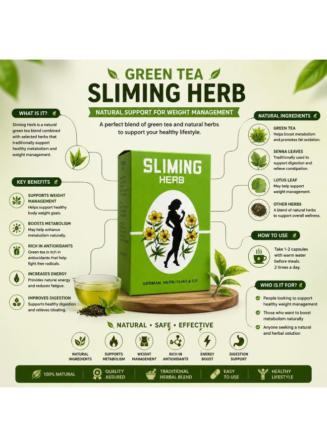 Herbal Sliming Herb Green Tea – Herbal Tea – 50 Sachets - Image 4