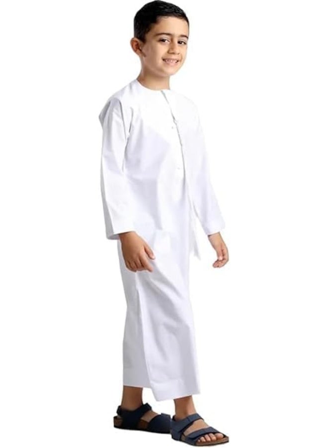 AMYAE ROYAL ETHNIC Hand Stitched Traditional Emarati Kandora/Thobe/Dishdasha/Arabic Dress for Boys,Kids - Image 2