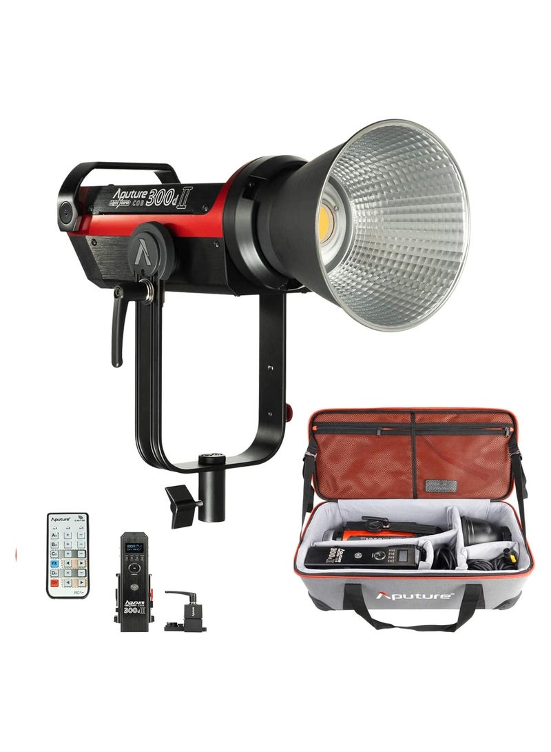Aputure 300d II,Aputure Mark LS C300D II Light Storm 350W 5500K Daylight Balanced Led Video CRI 96+ TLCI96+ 45000lux@0.5m with The Reflector 8 Built-in Lighting FX V-mount - Image 1