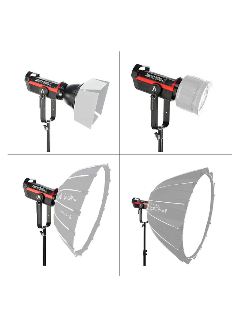 Aputure 300d II,Aputure Mark LS C300D II Light Storm 350W 5500K Daylight Balanced Led Video CRI 96+ TLCI96+ 45000lux@0.5m with The Reflector 8 Built-in Lighting FX V-mount - Image 5