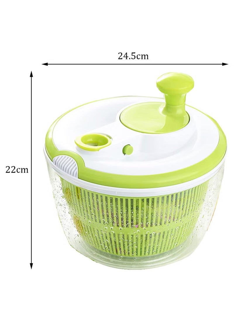 TIGER 5L Dryer Salad Spinner – Lettuce Spinner with Lid Lock & Rotary Handle, Quick Drying Vegetable Washer & Dryer, Faster Food Prep, Ideal for Greens, Fruits & Veggies – Convenient Kitchen Tool for Rotating & Draining  - Image 5