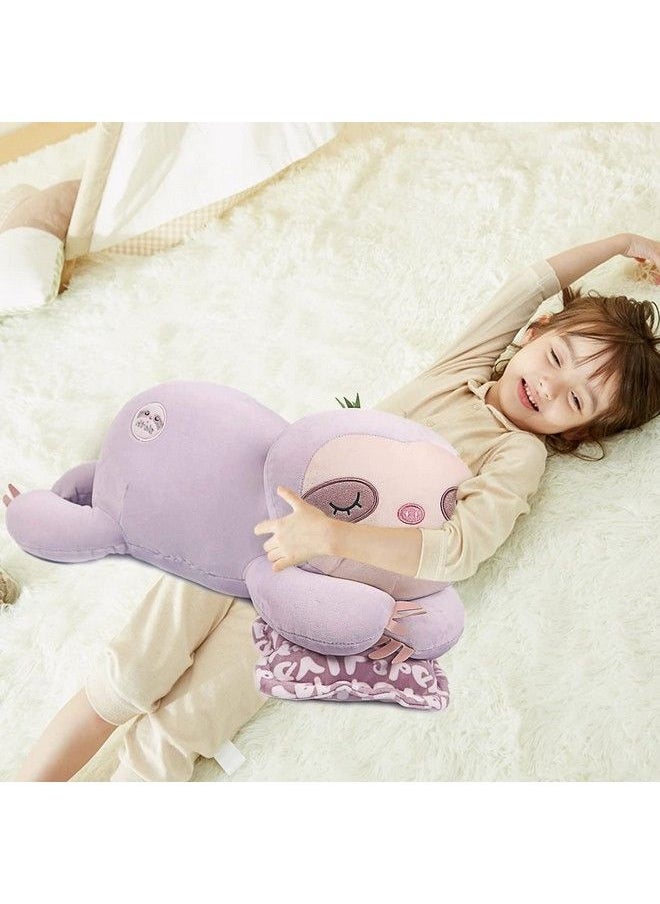 ARELUX 21.7" Stuffed Sloth Plush Animal Pillow,Soft Plushie Hugging Pillow Doll Toy Gifts For Birthday Valentine, Christmas,Suit For Sofa Chair Bed  - Image 3