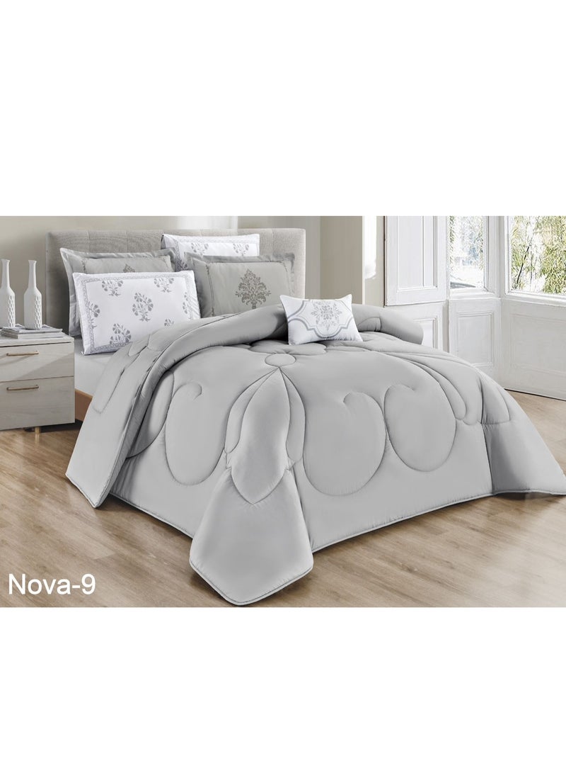 مون مفرش سرير نفرين بتصميم النقش ليضيف لغرفتك الجمال والاناقة من الماكروفايبر مقاس 230*250 سم