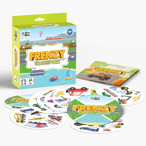 GiniMini Transport Frenzy – 57 Transport -Themed Educational Cards for Kids 3+ | Vocabulary & Matching Skill Builder | Fast Observation Game for Toddlers | Family & Travel-Friendly Learning Toy - Image 2
