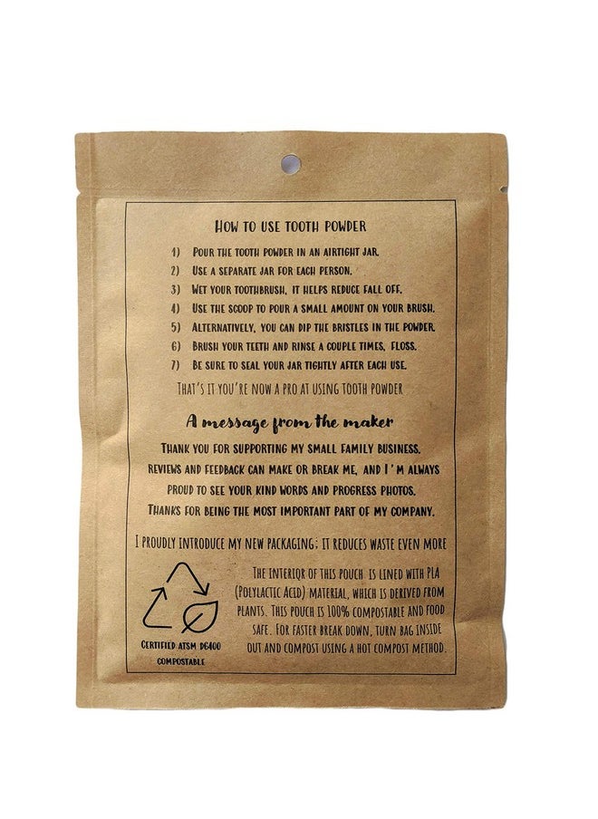 SIMPLY SOONEY Zero Waste Up To 6 Month Supply Organic Vegan Fluoride Free Tooth Powder Peppermint Flavor Ships Without Any Plastic Packaging I Natural Whitening I Stronger Teeth  - Image 5
