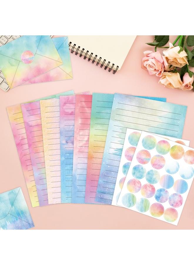 Bluejw Cross-border Stationery Suit 160 Pieces Of Water Color Ins Simple Creative Art Birthday Gift Invitation Envelope Suit - Image 3