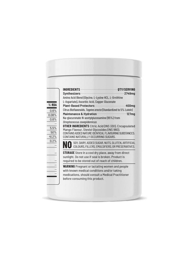 Unived Vegan Collagen Builder,Research Based Formulation For Collagen Synthesis, Hydration, & Protection,For Men & Women, Skin, Hair, Bones, & Tissue, Strength & Health (Mango, 45 Servings) - Powder - Image 3