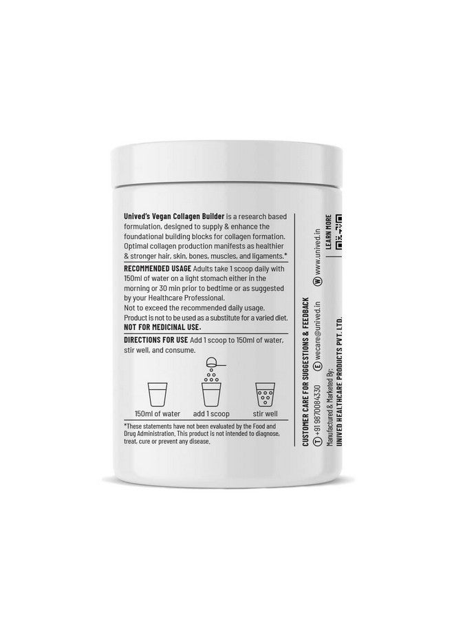 Unived Vegan Collagen Builder,Research Based Formulation For Collagen Synthesis, Hydration, & Protection,For Men & Women, Skin, Hair, Bones, & Tissue, Strength & Health (Mango, 45 Servings) - Powder - Image 4