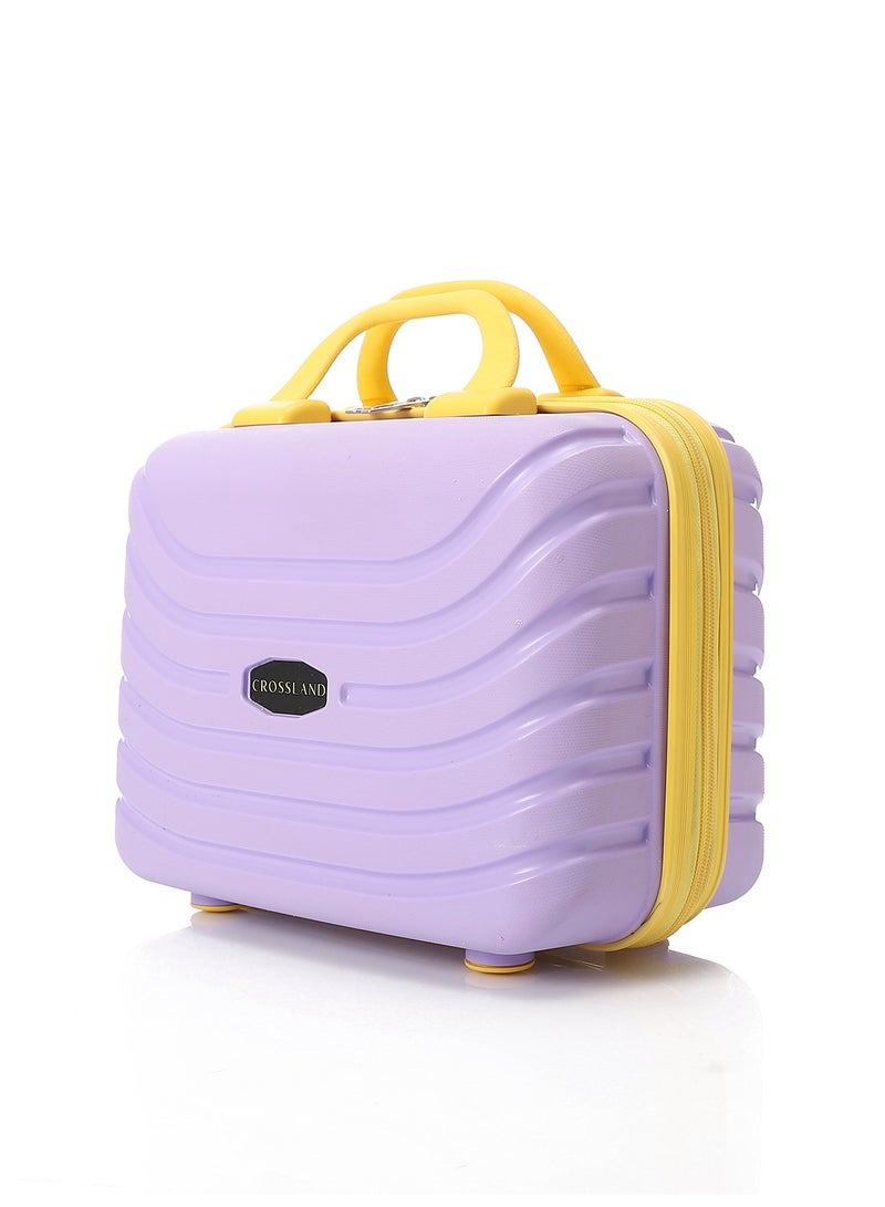 CROSSLAND Makeup Case – Polypropylene Hard Shell Cosmetic Bag, Travel Organizer, Lightweight & Stylish - Purple - Image 1