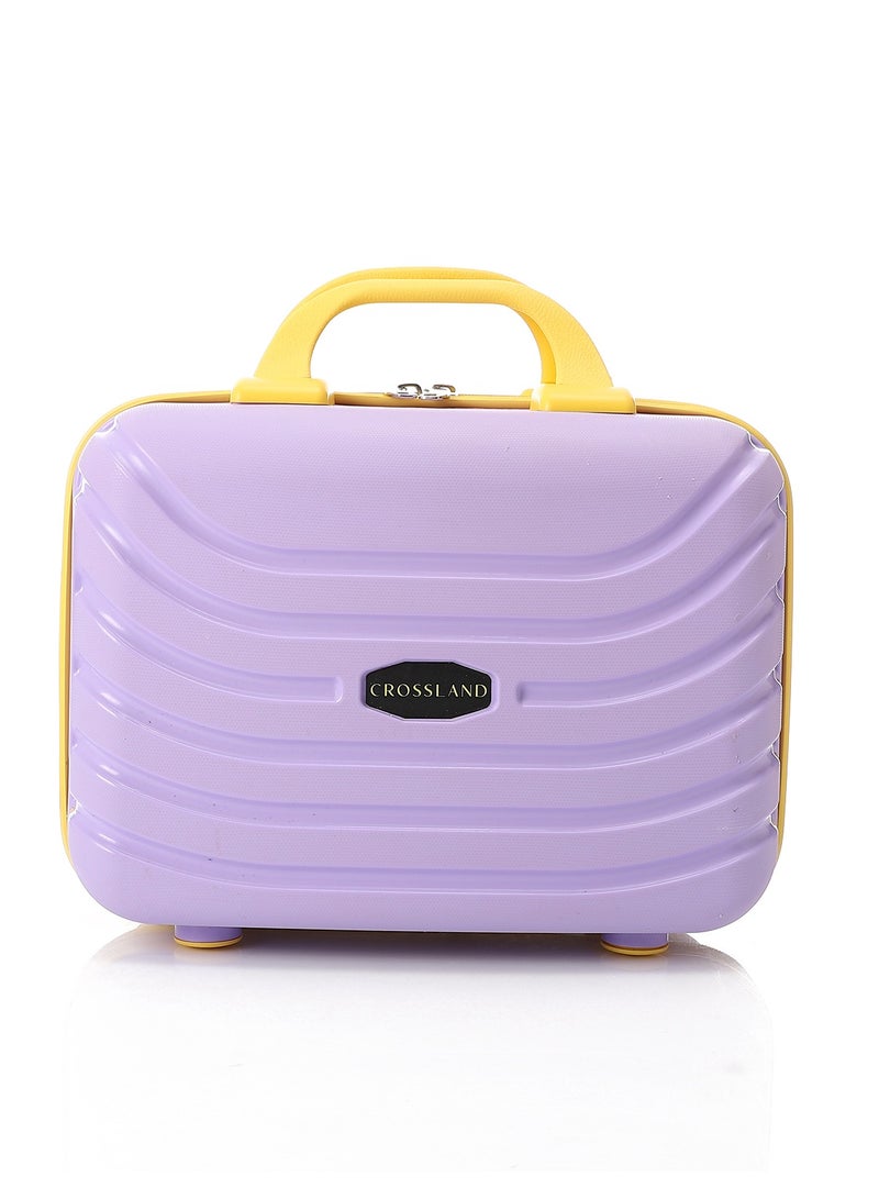 CROSSLAND Makeup Case – Polypropylene Hard Shell Cosmetic Bag, Travel Organizer, Lightweight & Stylish - Purple - Image 2