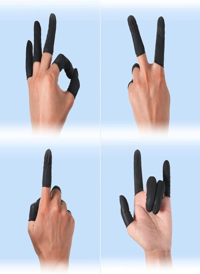 STYLERA Anti-Static ESD Latex Finger Cots, Reusable Rubber Fingertips Protective Finger Gloves (BLACK, PACK OF 50 PIECES) - Image 3