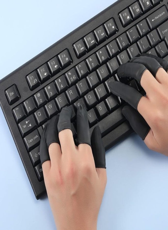 STYLERA Anti-Static ESD Latex Finger Cots, Reusable Rubber Fingertips Protective Finger Gloves (BLACK, PACK OF 50 PIECES) - Image 4