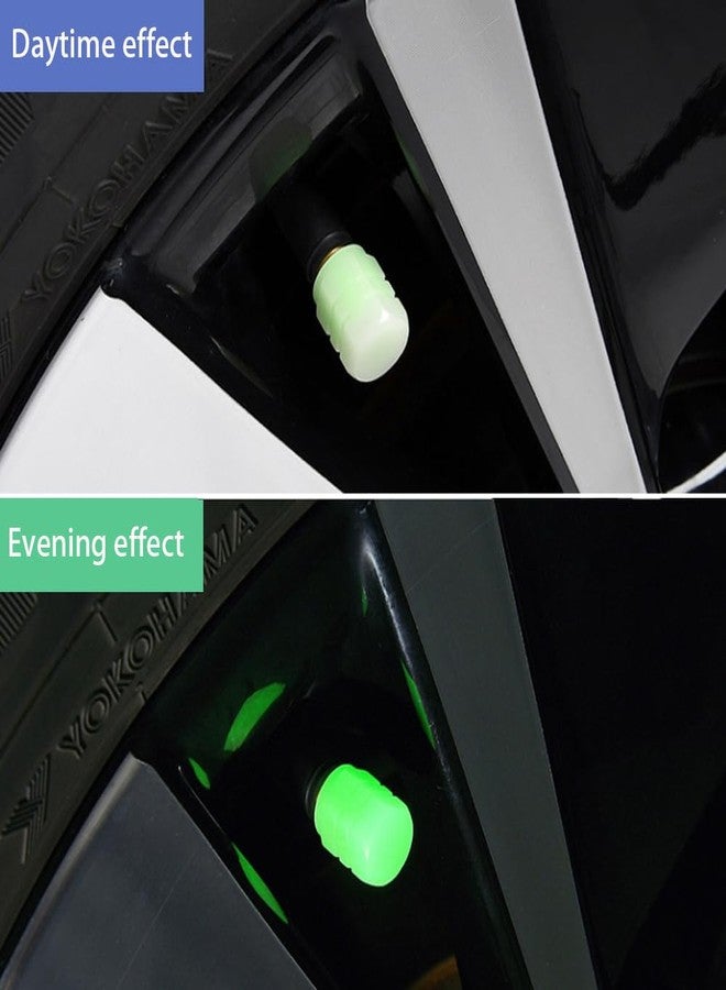 ZHAZHANIU Tire air caps, Glowing tire Valve caps, Universal tire caps for Cars Trucks Motorcycles SUVs and Bikes Glow in The Dark Valve stem caps (5 Color-20PCS) - Image 3