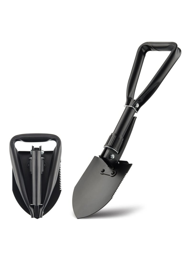 Trick Eyes Mini Folding Shovel, High Carbon Steel - Lightweight Portable Tactical Military Survival Shovel for Digging, Camping, Hiking, Garden, Offroad, Backpacking  - Image 1