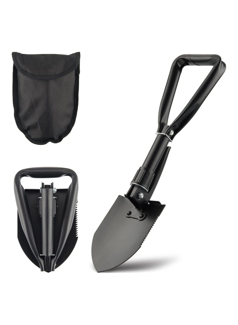 Trick Eyes Mini Folding Shovel, High Carbon Steel - Lightweight Portable Tactical Military Survival Shovel for Digging, Camping, Hiking, Garden, Offroad, Backpacking  - Image 2