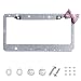 Wanheart License Plate Frame for Women Rhinestone License Plate Frame with Bow Sparkly Car Tag Frame Cute Girly Car Accessories Gift 1 White Frame Pink Bow - Image 2