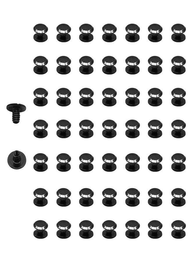 Begino 50pcs Chicago Screw M4x3mm Slotted Binding Screws for Rivet Book Binding,Black - Image 1