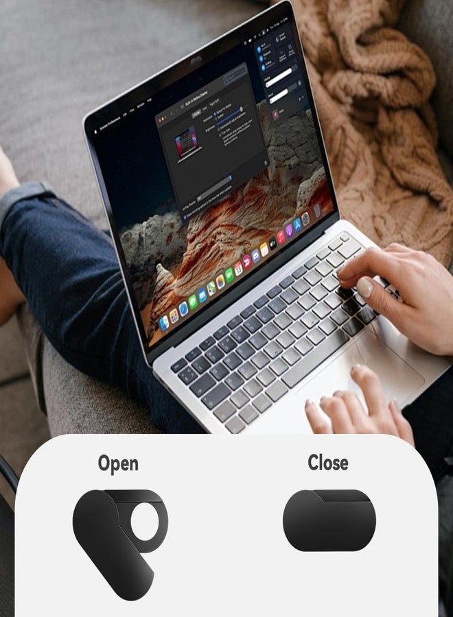 CloudValley [Upgrade Webcam Cover, 0.4 mm Ultra-Thin Metal, Rotating Camera Cover for MacBook Pro, Laptop, MacBook Air, iPad, Tablet, Mac, PC Accessories, 2 Pieces, Black - Image 4